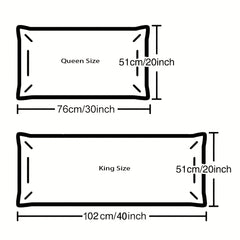 2pcs Satin Pillowcase Solid Pillow Covers - No Pillow Insert