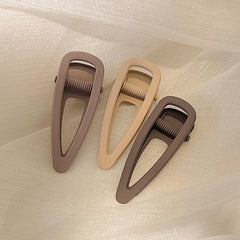 3pcs Matte Solid Snap Hair Clips for Ladies