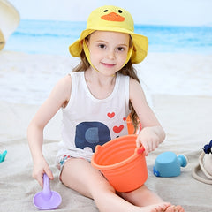 Kids Animal Bucket Hat Wide Brim UV Protection Sun Hat