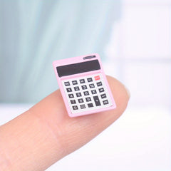2pcs 1:12 Dollhouse Mini Metal Stapler & Mini Calculator Set