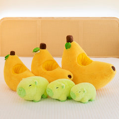 Banana Capybara Plush Toy Fun Novelty Pillow Birthday Gift