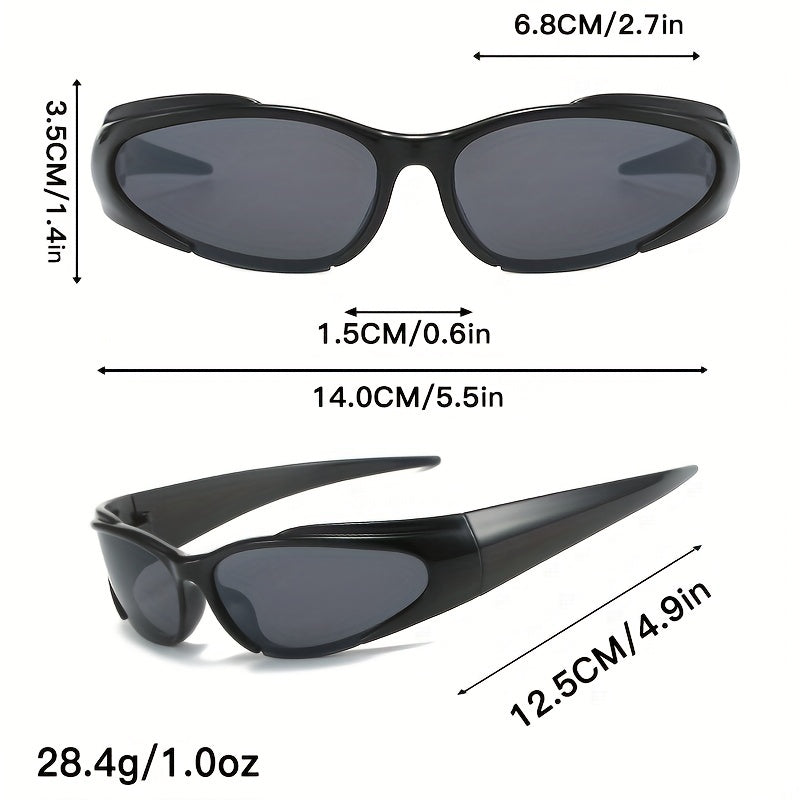 Y2K Wrap Around Sports Sunglasses Mirrored UV400 Shades