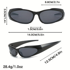 Y2K Wrap Around Sports Sunglasses Mirrored UV400 Shades