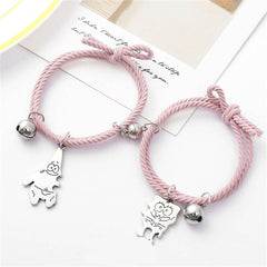 Cartoon Character Magnetic Friendship Bracelet Set