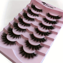 7 Pairs Full Strip 14mm Fluffy Wispy False Eyelashes