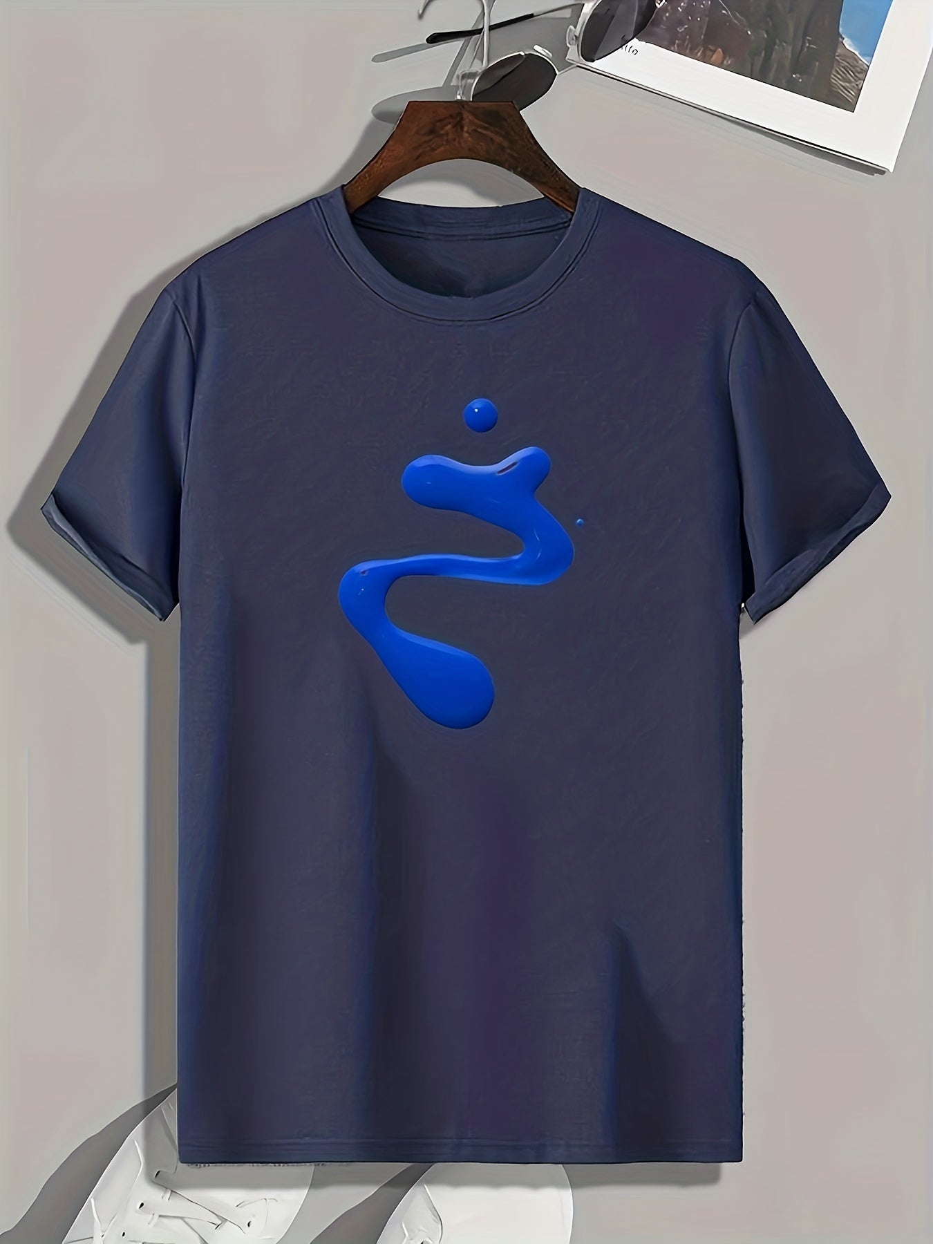 Men's Pigment Print Comfy Tee for Outdoor Summer