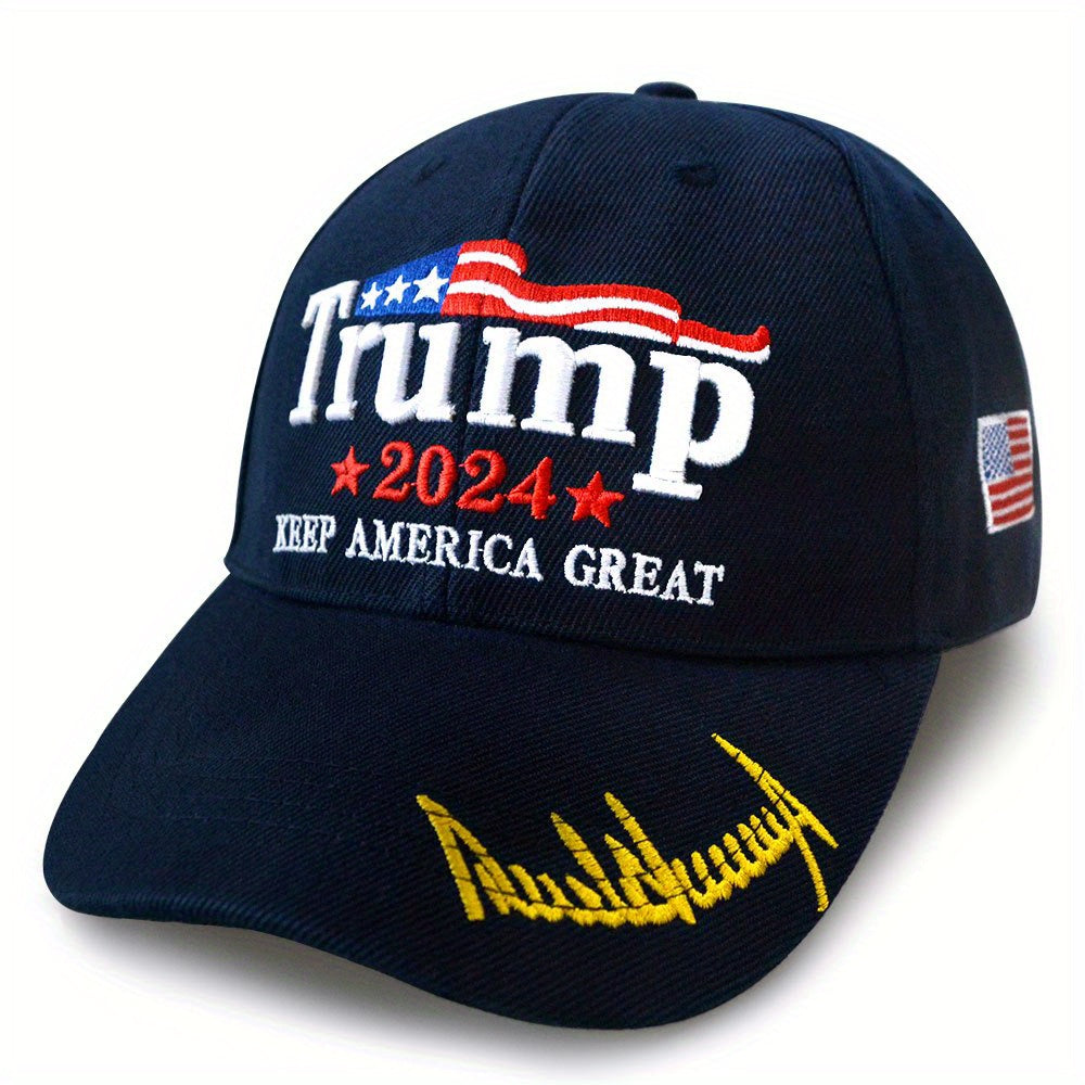 Letter Flag Embroidery Baseball Cap Casual Adjustable Sun Hat Unisex