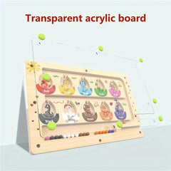 Wooden Dinosaur Magnetic Maze Number Puzzle Toy