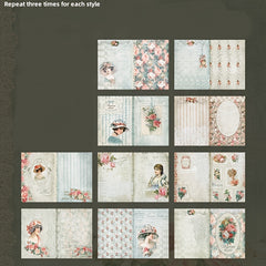 30pcs Manor Maiden Series Large Size Character Notebook for Students