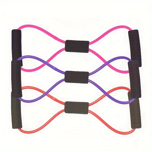 3 Pcs Resistance Bands 8 Figure Shaped Tension Rope for Yoga Fitness Home Gym