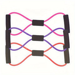 3 Pcs Resistance Bands 8 Figure Shaped Tension Rope for Yoga Fitness Home Gym