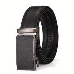 Men's High end Leather Automatic Buckle Business Belt