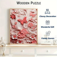 3D Relief Butterfly & Flower Sea Puzzle Romantic Healing Collage