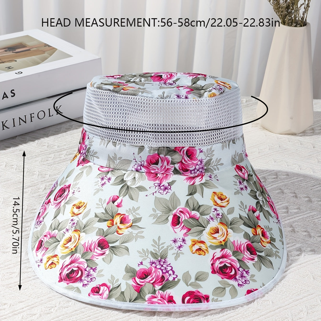 Floral Mesh Sun Hat UV Protection Baseball Cap