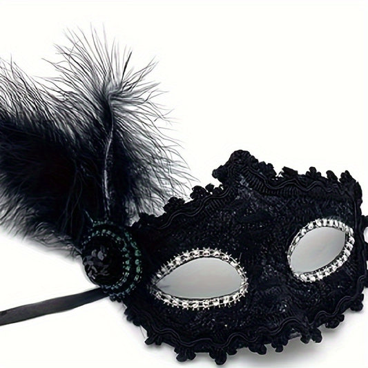 Gothic Cartoon Mask Bow Hairband Necklace Earrings Set