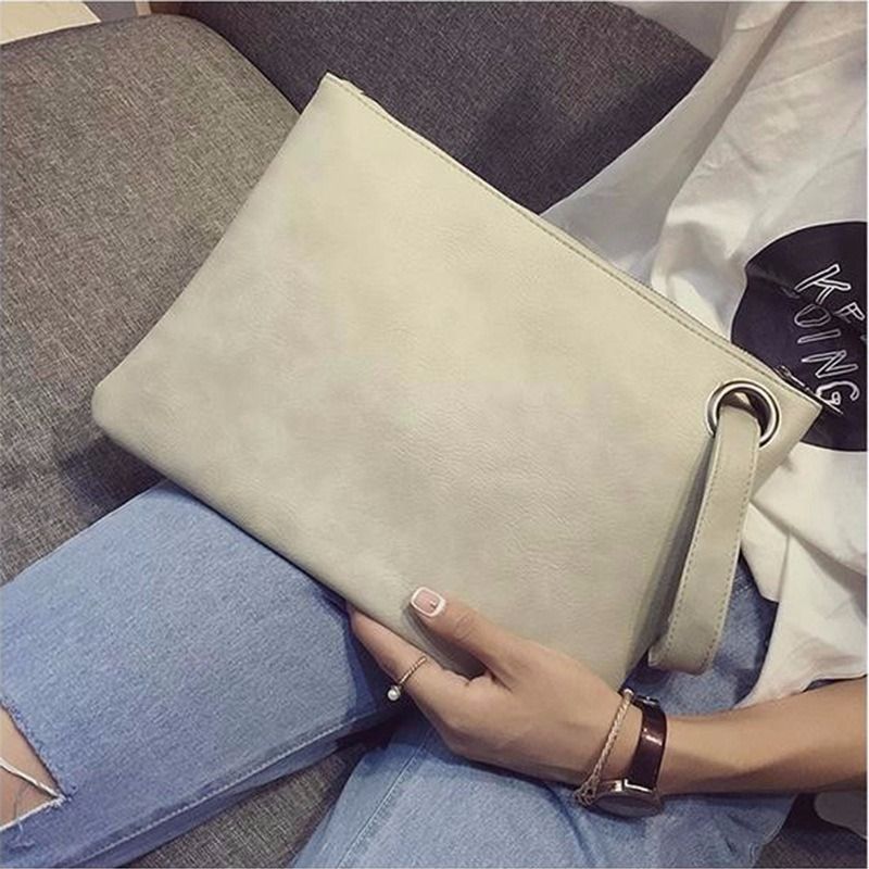 Oversized Clutch Bag Women's PU Leather Briefcase Handbag