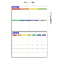 2pcs Magnetic Duties Chart for Adults and Refrigerator Weekly Schedule Board