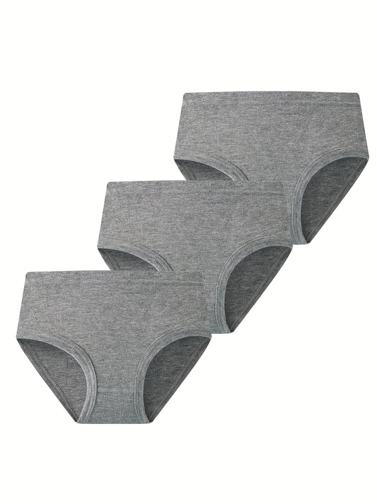 3-Piece Set Girl's Cotton Comfy Stretchy Underwear