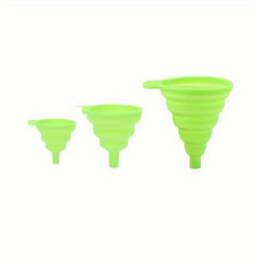 3pcs Portable Silicone Funnel Collapsible for Kitchen and Wine
