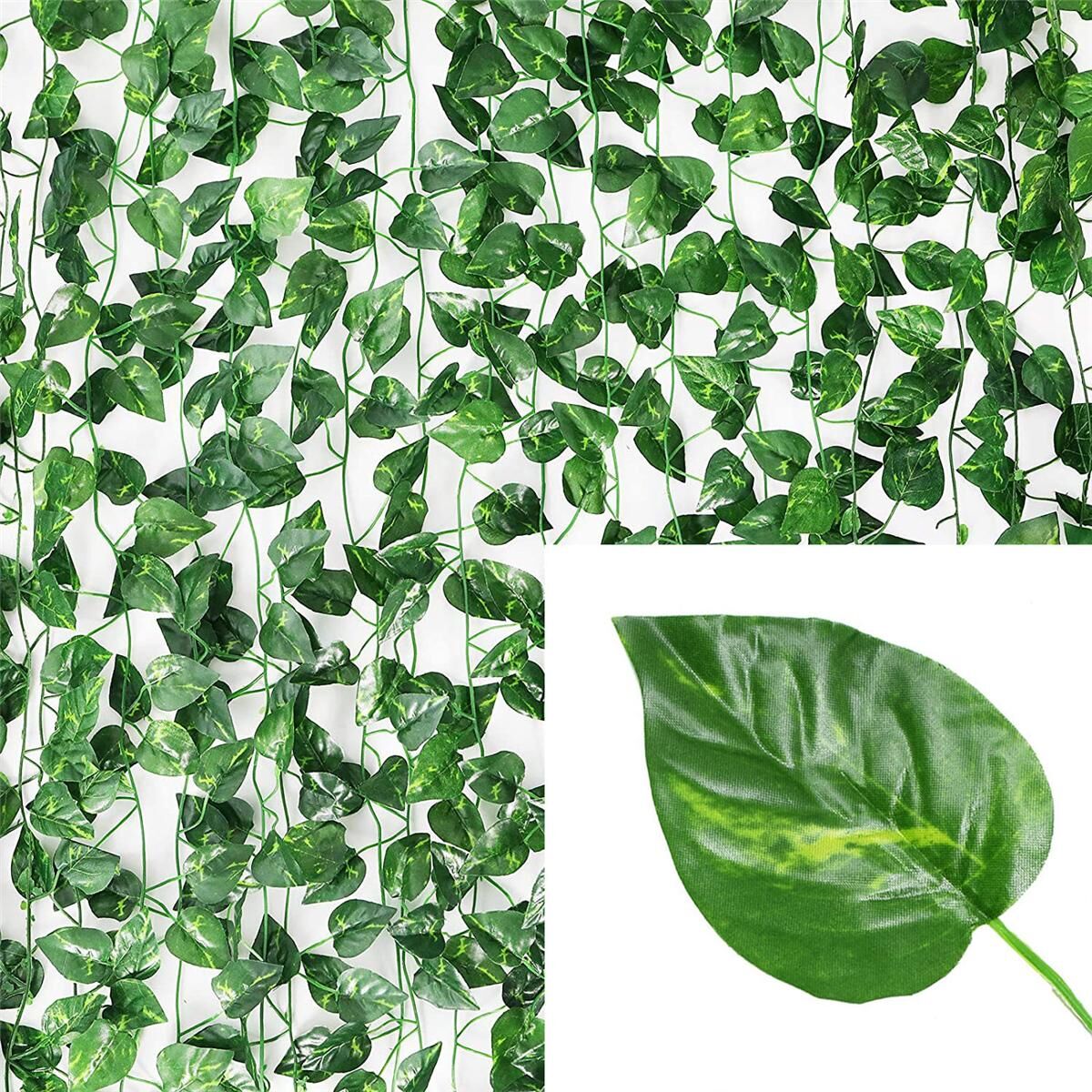 Realistic Artificial Ivy Leaves for Bedroom Decor