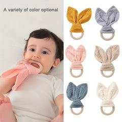Baby Comfort Towel Doll Plush Rabbit Ear Shape Suitable for 0-3 Years Old