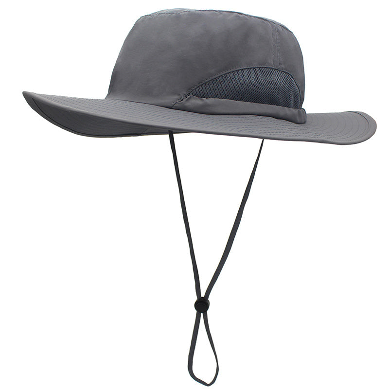 Men's Fisherman Hat Adjustable Wide Brim Sunshade Outdoor Hat