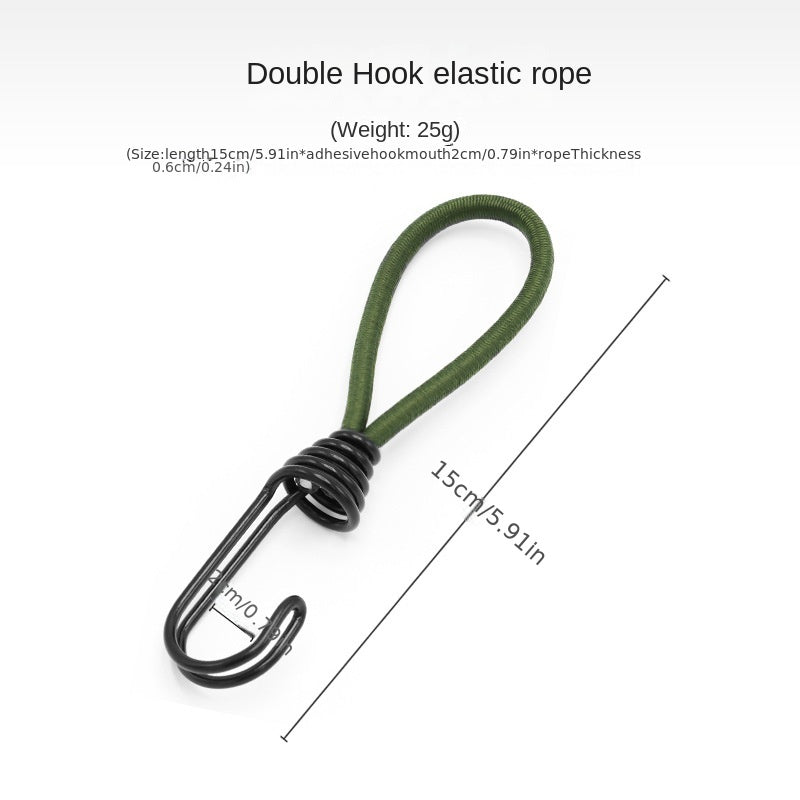 Elastic Rope Bungee Cord Hooks for Outdoor Camping Boats Luggage