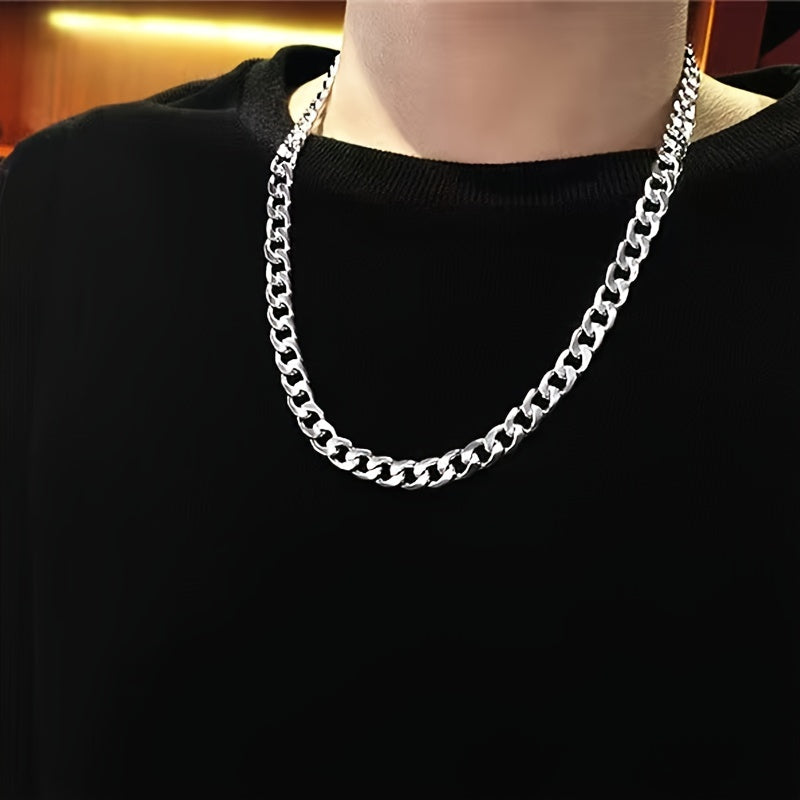 24IN Titanium Steel Cuban Chain - No Rust or Fading
