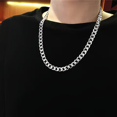 24IN Titanium Steel Cuban Chain - No Rust or Fading