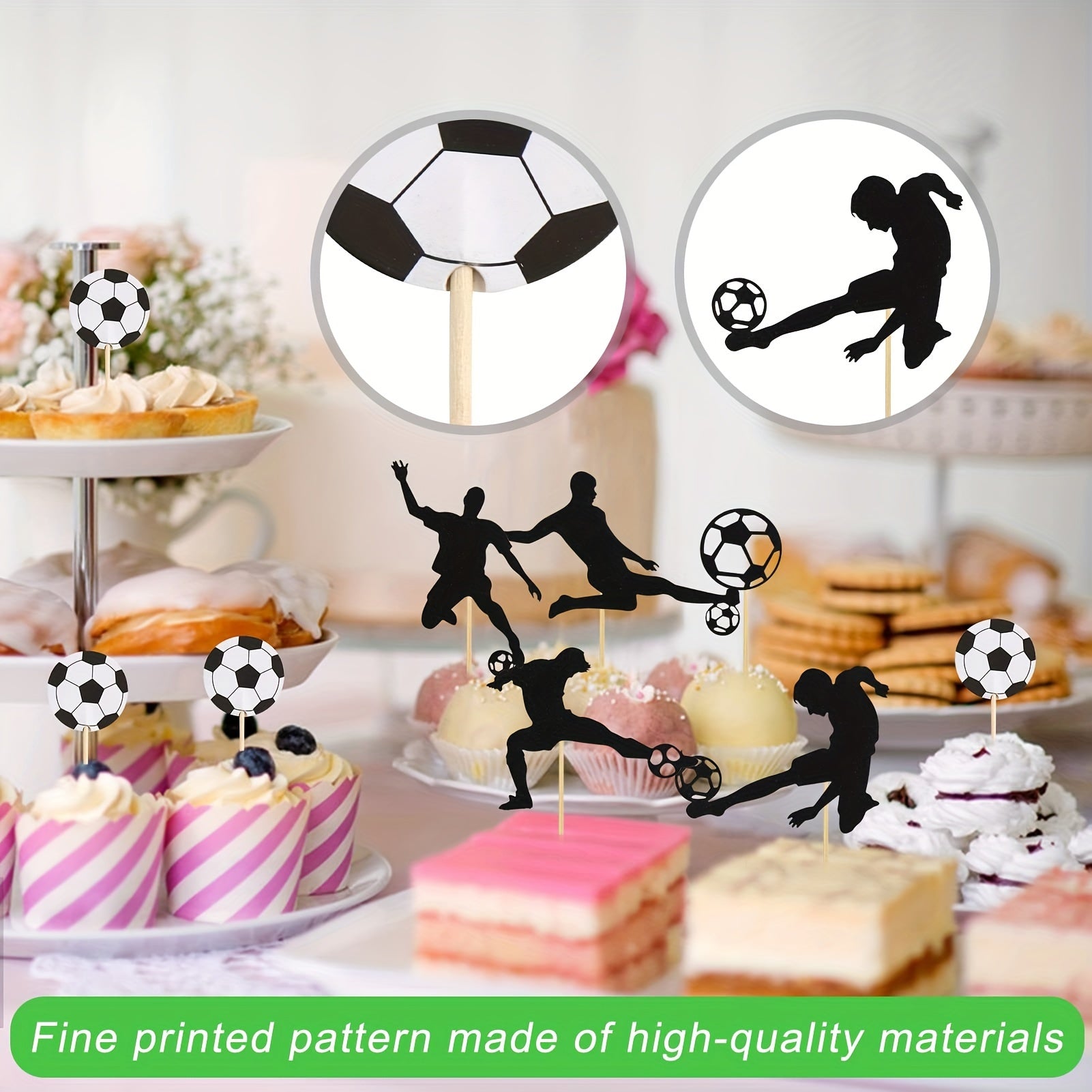 Football Birthday Party Cake Inserts Set DIY Props