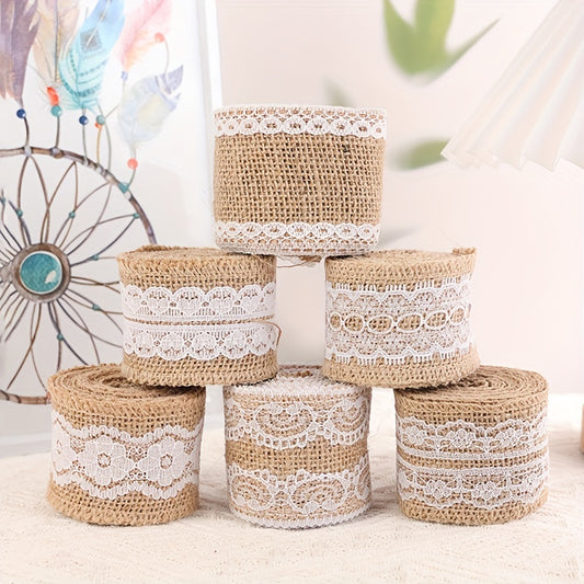 Jute Ribbon Roll Lace Styles Wedding Party Floral Supplies Gift Wrapping 2m