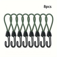 8pcs Reflective Bungee Cord Hooks for Camping Tent