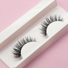 5D Fluffy False Eyelashes Clear Band Wispy Lashes 1 Pack Faux Mink Lashes DV32