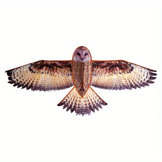 Lifelike Owl Kite Easy to Fly & Assemble Outdoor Fun Games Mini Bag