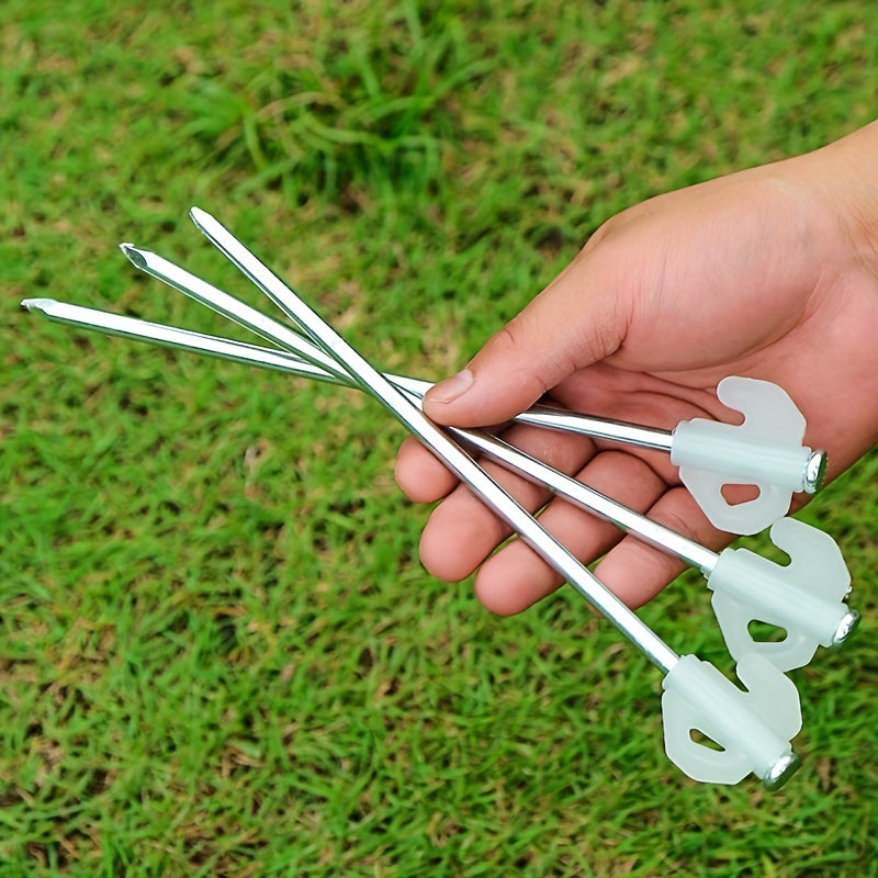 5pcs Luminous Ground Nails Fluorescent Wind Rope Nails For Camping Tent
