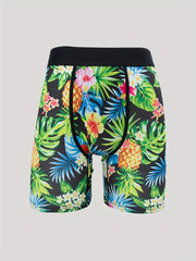 Men's Active Stretch Boxer Underwear Floral Tropical Flamingo
