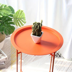 Portable Folding Small Round Side Table for Camping Barbecue Outdoor
