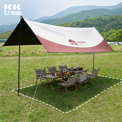 Vinyl Coated Camping Canopy Tent Windproof Portable Rainproof Sunscreen