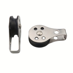 5pcs Stainless Steel Pulley Single Wheel Swivel Pulley Load Bearing
