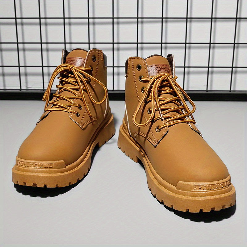 Men's High Top Lace Up Boots Casual Outdoor Shoes