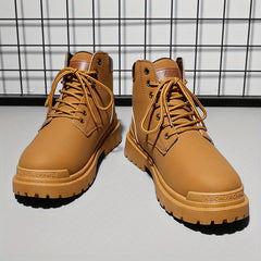 Men's High Top Lace Up Boots Casual Outdoor Shoes