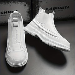 Men's Platform Slip on Boots Casual Shoes Slip Resistant Outsole