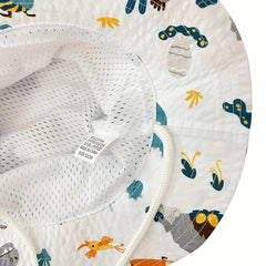 Kids Animal Print Sun Hat Breathable Fisherman Hat 2-5 Years