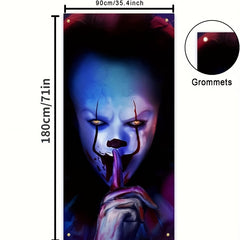 Halloween Door Cover Trick Or Treat Horror Scary Theme Backdrop