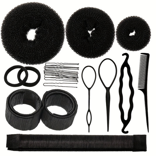 Hair Bun Shaper Set with Bun Maker Kit