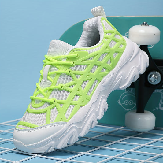 Women's Mesh Chunky Sneakers Lace Up Low Top Sport Shoes
