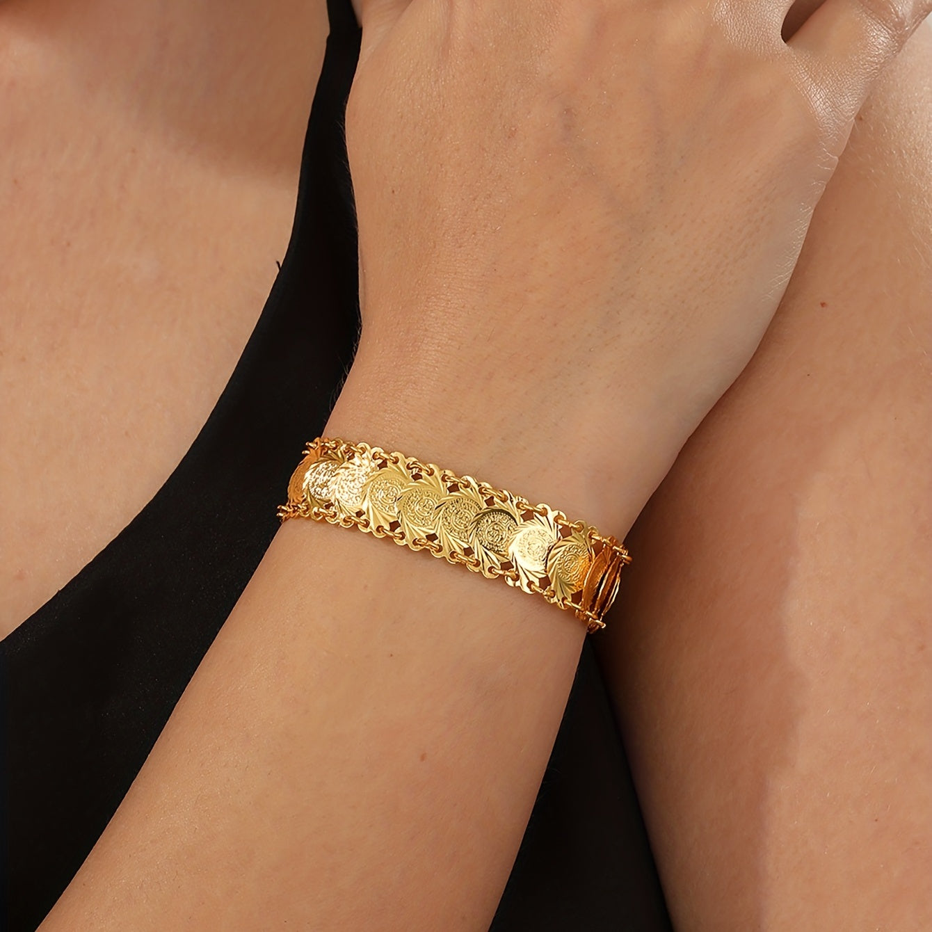 Ramadan Coin Bracelet Copper Bangle For Women