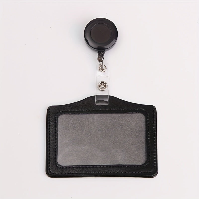 Stylish PU Leather Card Holder Set for Women Men Students