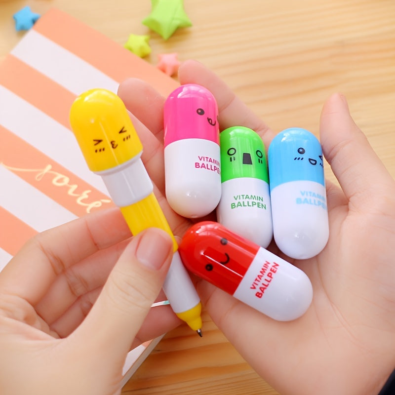 6pcs 0.5mm Retractable Ballpoint Pen Cartoon Pen School Stationery