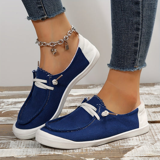 Women's Casual Canvas Lace Up Shoes Lightweight Low Top Walking Shoes